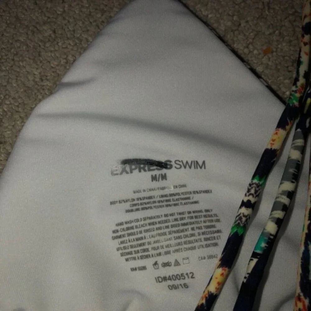 Express Swim Medium Bikini Top Multi‎ colored